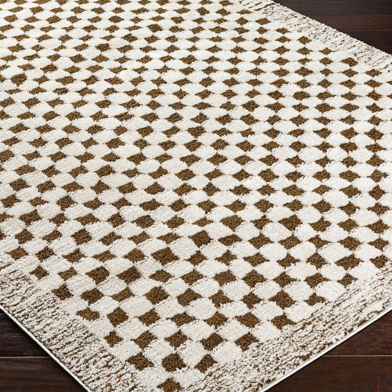 Freud Rug - Checkered - Ivory & Brown - Sizes Available