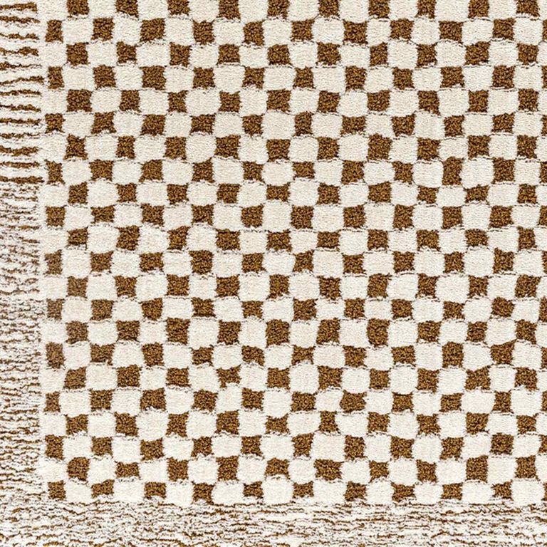Freud Rug - Checkered - Ivory & Brown - Sizes Available