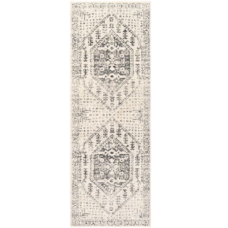 City Runner - Vintage Traditional Oriental Boho - CIT2381 - Beige and Grey - 80cm x 220cm