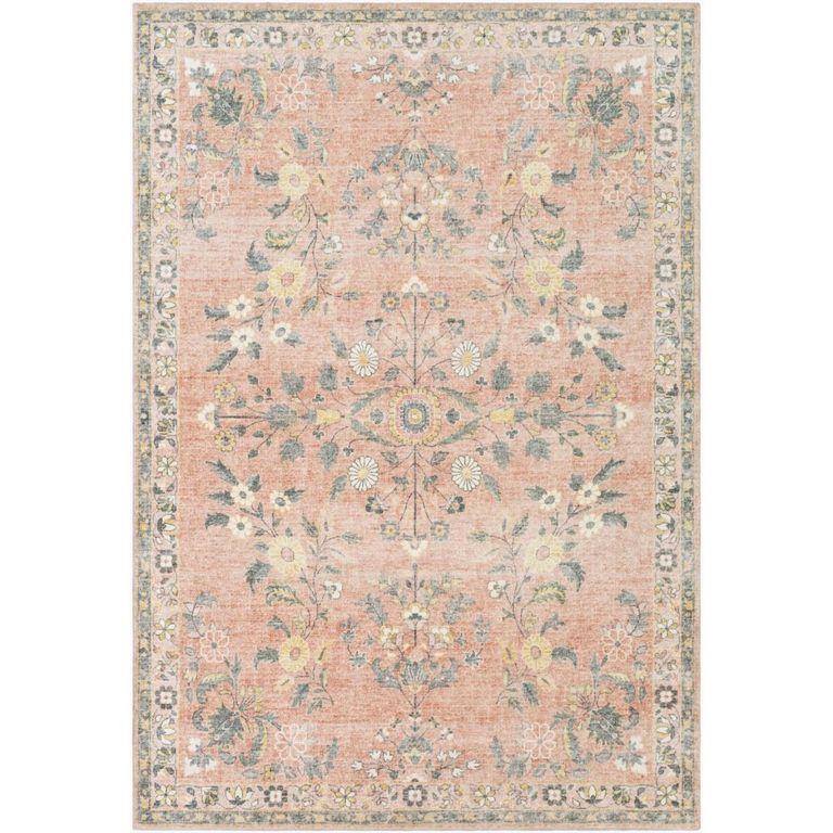 Erin Rug - Vintage Oriental Boho - ERN2308 - Butter Pale Pink - Sizes Available