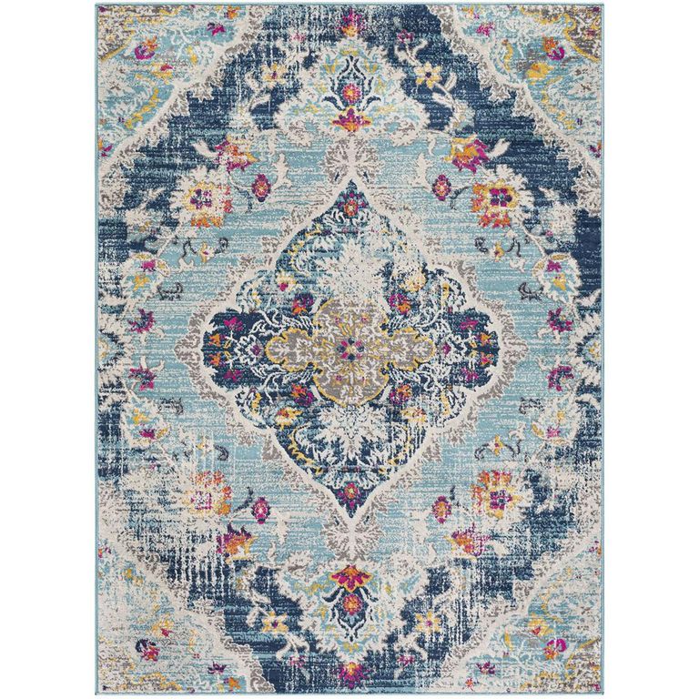 Floransa Rug - Oriental Vintage - FSA2300 - Light Blue - Sizes Available
