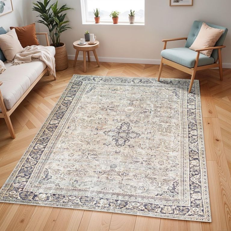 Darling Rug - Machine Washable Oriental Boho - BODA2304 - Brown - Sizes Available