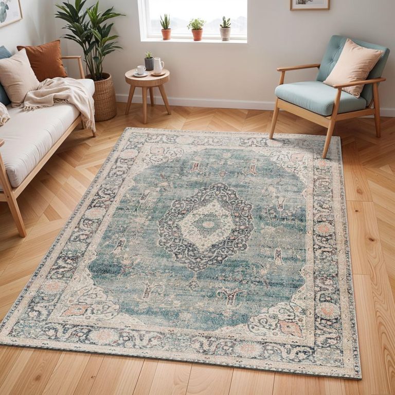 Marlene Rug - Oriental Vintage - BOMN2300 - Ice Blue - Sizes Available