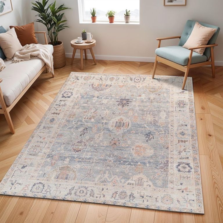 Marlene Rug - Oriental Vintage - BOMN2306 - Pale Blue - Sizes Available
