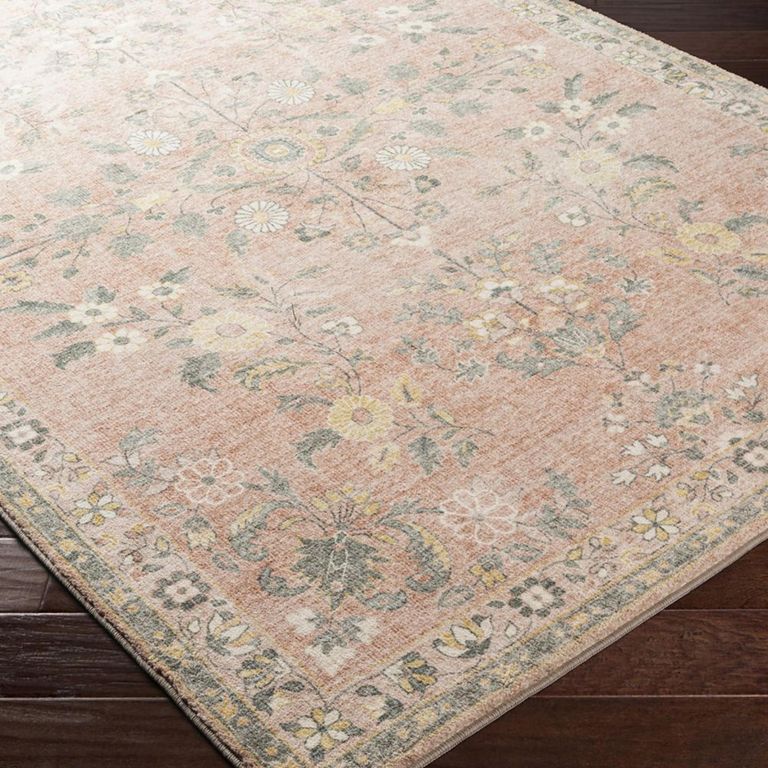 Erin Rug - Vintage Oriental Boho - ERN2308 - Butter Pale Pink - Sizes Available