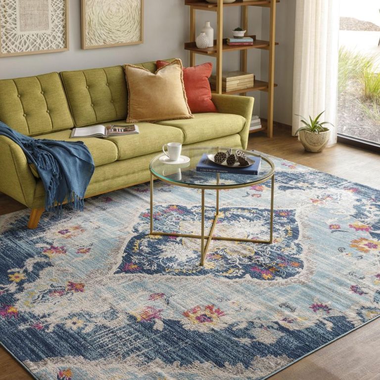 Floransa Rug - Oriental Vintage - FSA2300 - Light Blue - Sizes Available