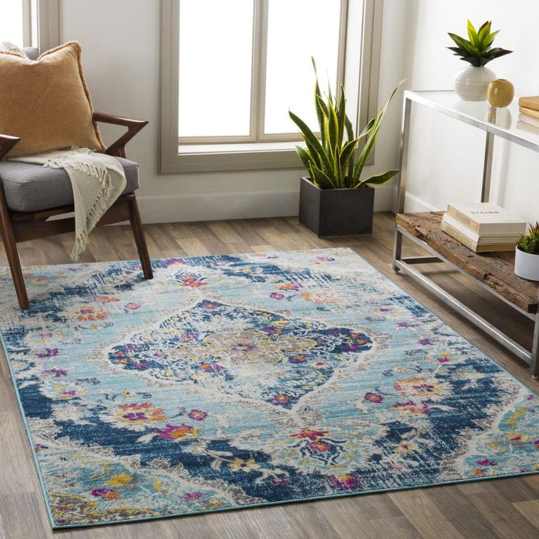 Floransa Rug - Oriental Vintage - FSA2300 - Light Blue - Sizes Available