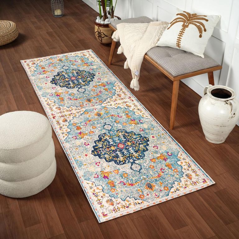 Floransa Runner - Oriental Vintage - FSA2314 - Light Blue - 80cm x 220cm