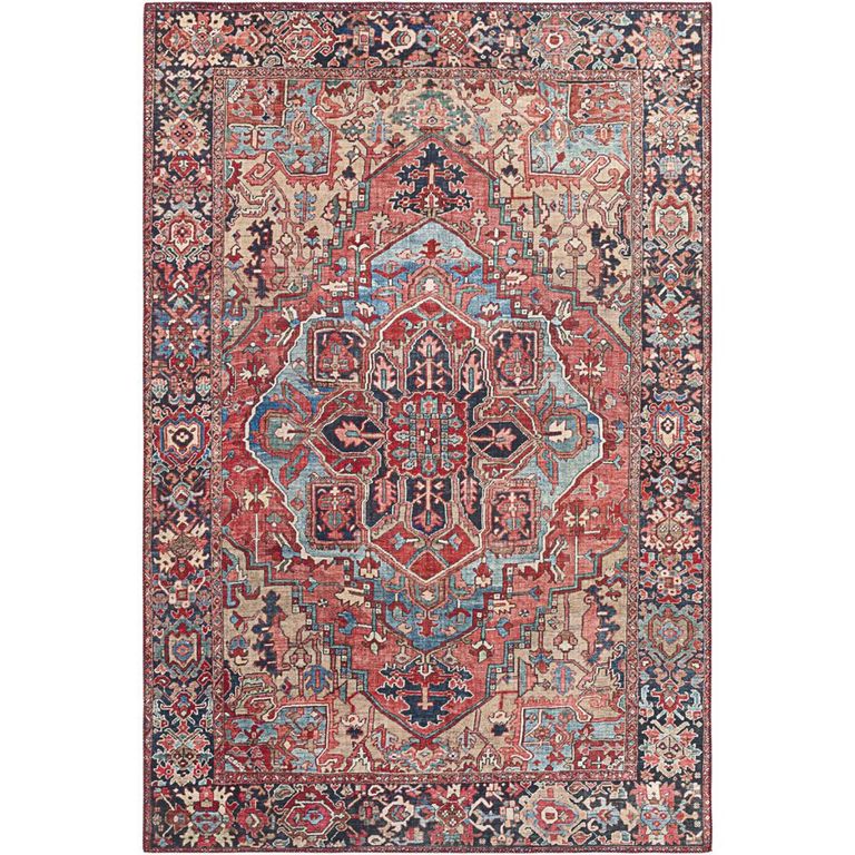 Iris Rug - Vintage Oriental Boho - IRS2310 - Bright Red - Sizes Available