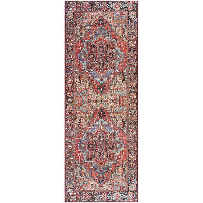 Iris Runner - Vintage Oriental Boho - IRS2310 - Bright Red - 80cm x 230cm