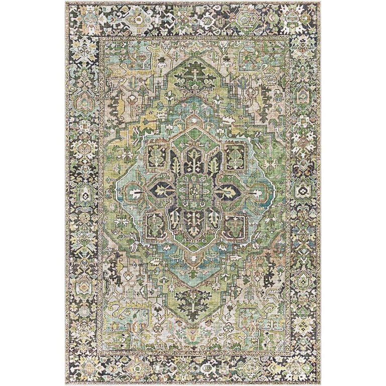 Iris Rug - Vintage Oriental Boho - IRS2361 - Green - Sizes Available