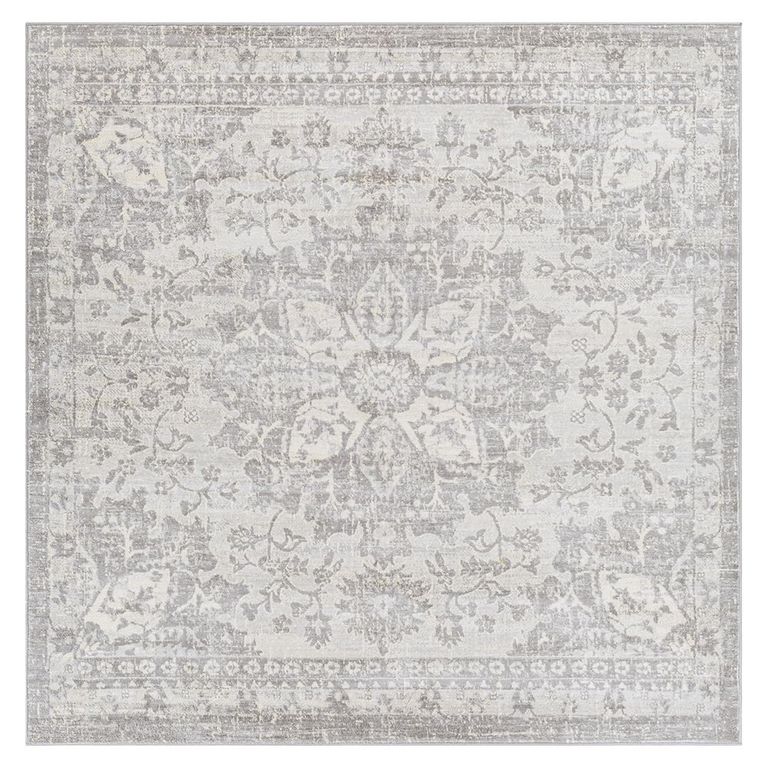 Monaco Rug - Vintage Traditional Oriental Boho - MOC2328 - Grey - Square - 200cm x 200cm