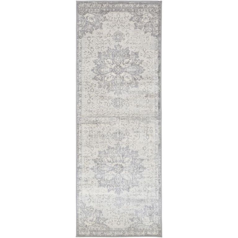 Monaco Runner - Vintage Traditional Oriental Boho - MOC2328 - Grey - 80cm x 220cm