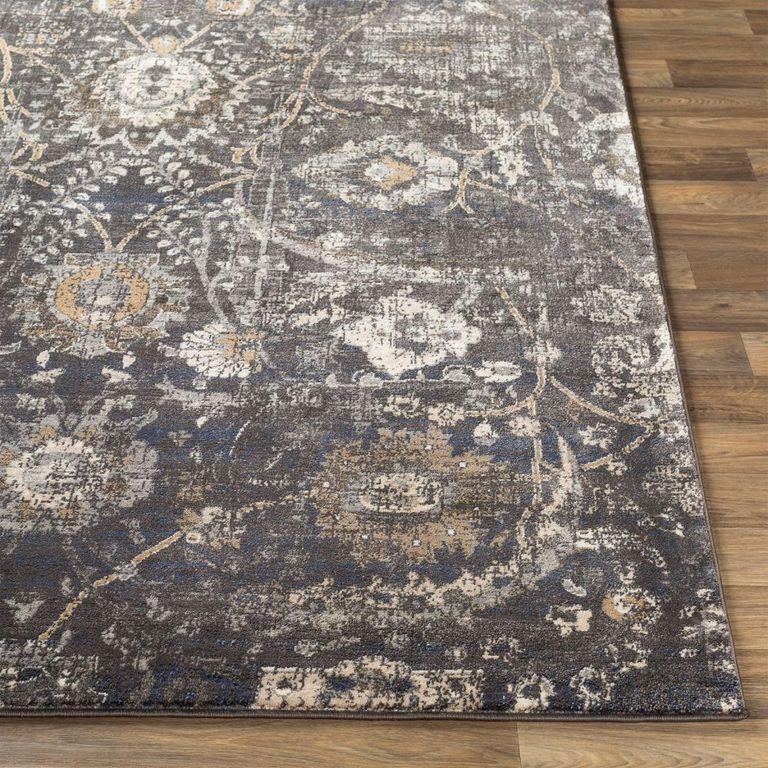Indigo Rug - Vintage Oriental Boho - IGO2317 - Black - Sizes Available