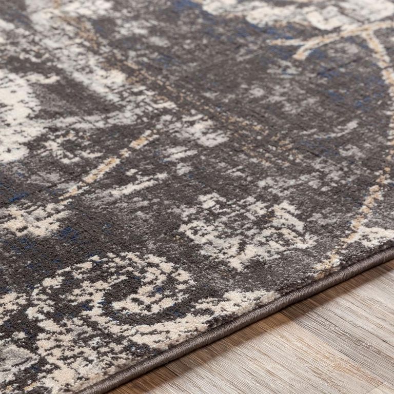 Indigo Rug - Vintage Oriental Boho - IGO2317 - Black - Sizes Available