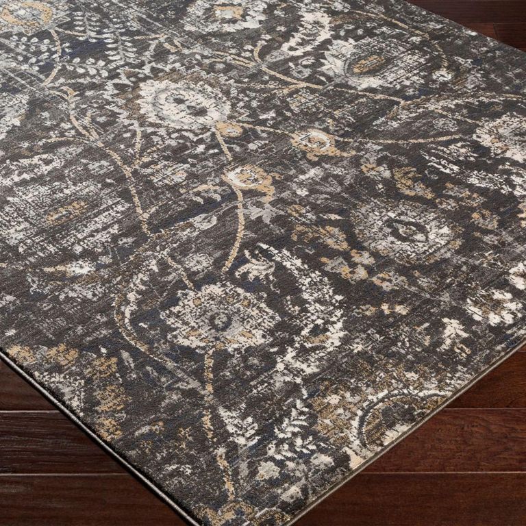 Indigo Rug - Vintage Oriental Boho - IGO2317 - Black - Sizes Available