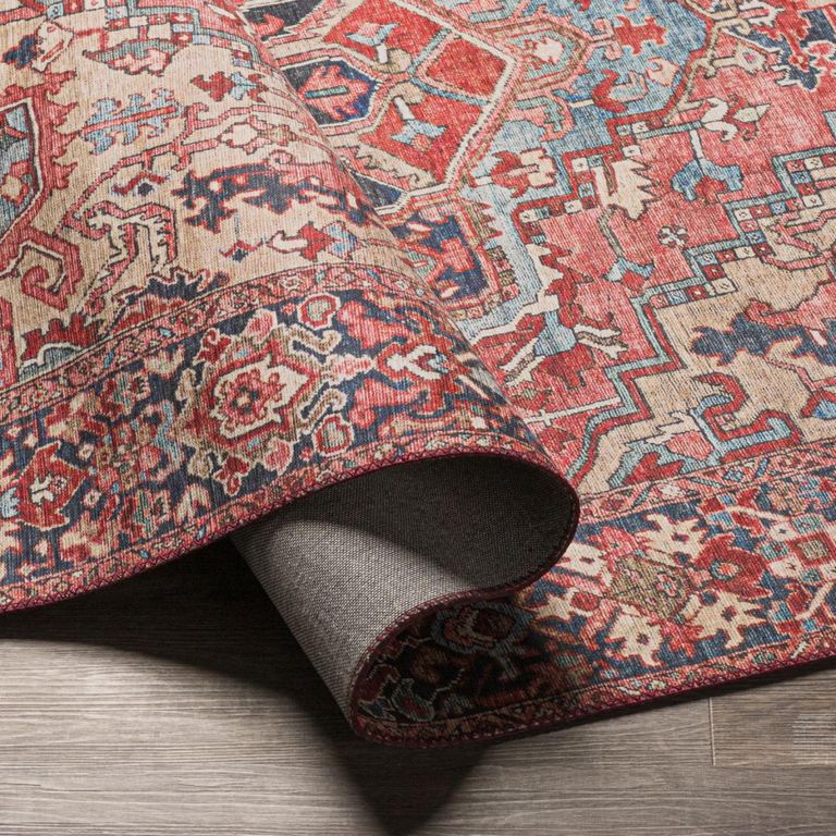Iris Rug - Vintage Oriental Boho - IRS2310 - Bright Red - Sizes Available
