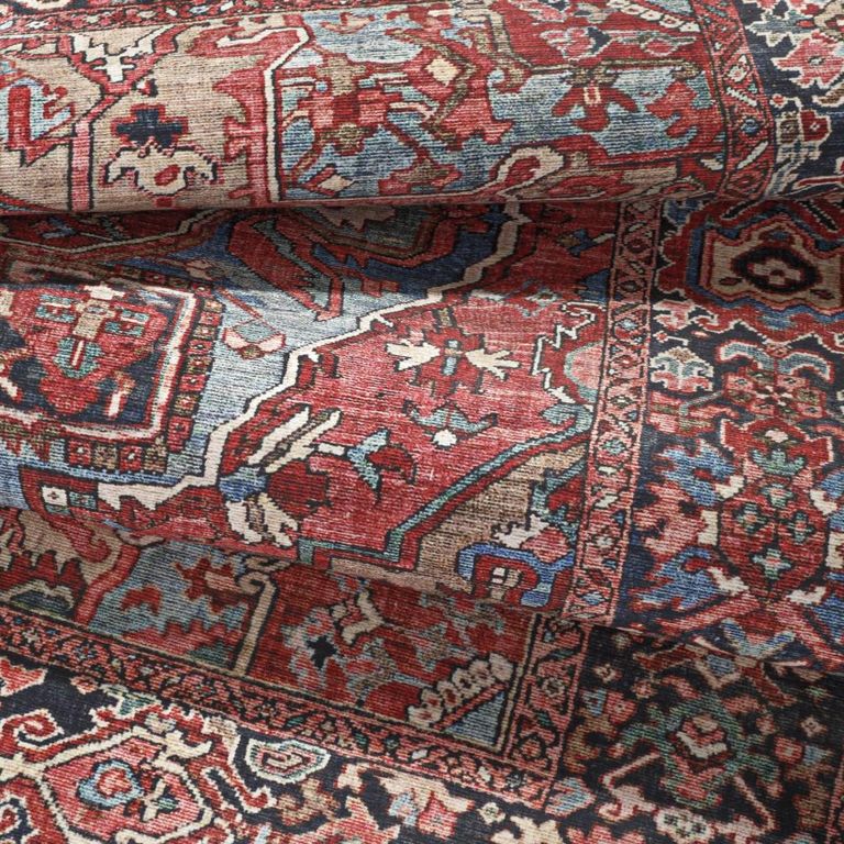 Iris Rug - Vintage Oriental Boho - IRS2310 - Bright Red - Sizes Available