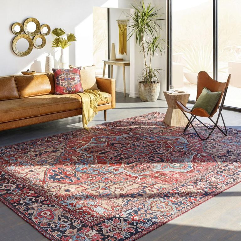 Iris Rug - Vintage Oriental Boho - IRS2310 - Bright Red - Sizes Available