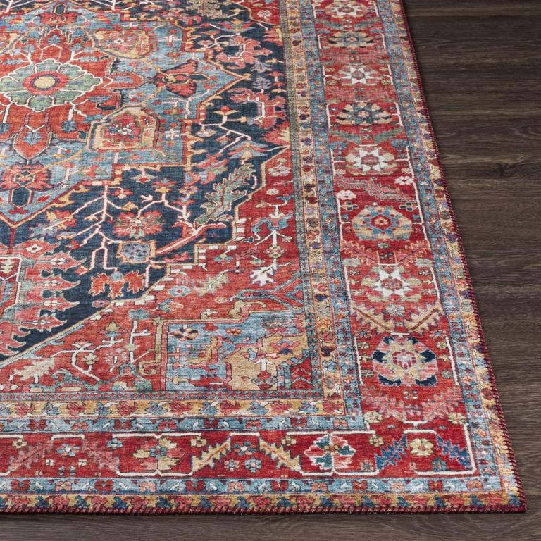 Iris Rug - Vintage Oriental Boho - IRS2316 - Bright Red - Sizes Available
