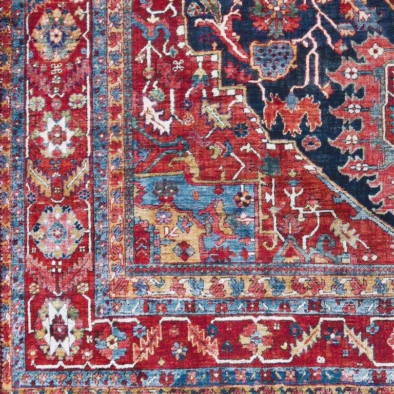 Iris Rug - Vintage Oriental Boho - IRS2316 - Bright Red - Sizes Available
