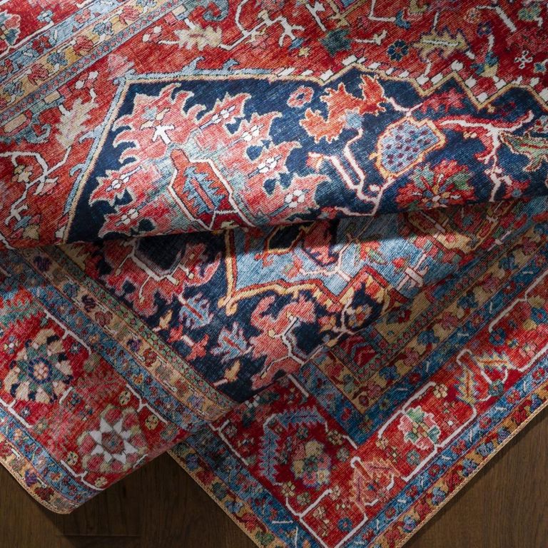 Iris Rug - Vintage Oriental Boho - IRS2316 - Bright Red - Sizes Available