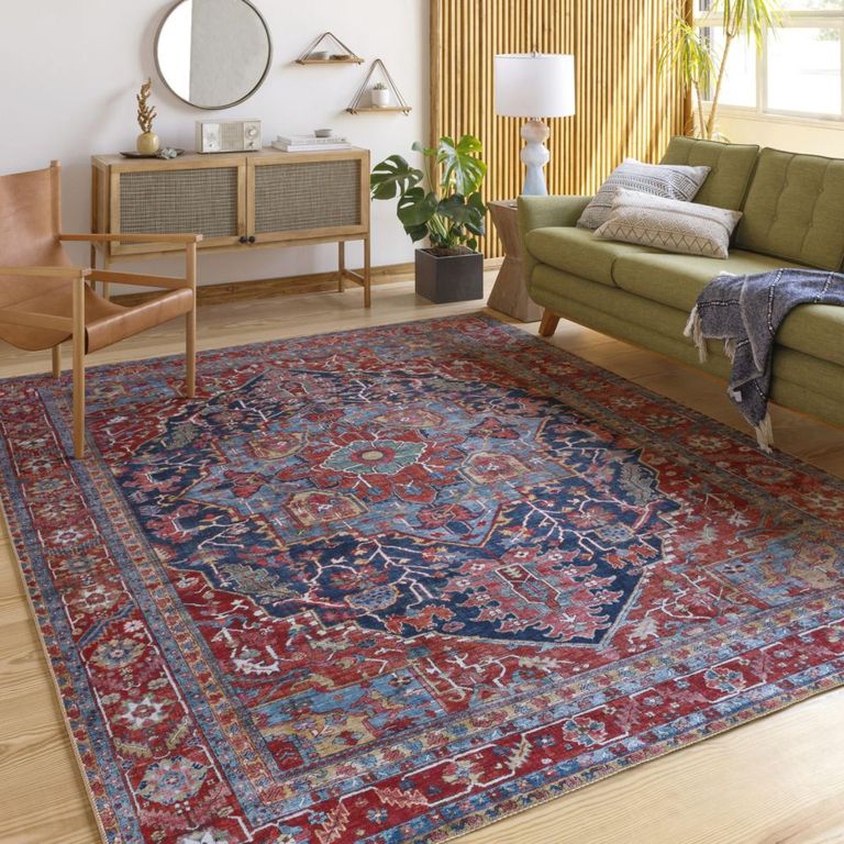 Iris Rug - Vintage Oriental Boho - IRS2316 - Bright Red - Sizes Available