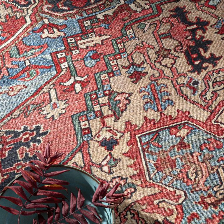 Iris Runner - Vintage Oriental Boho - IRS2310 - Bright Red - 80cm x 230cm