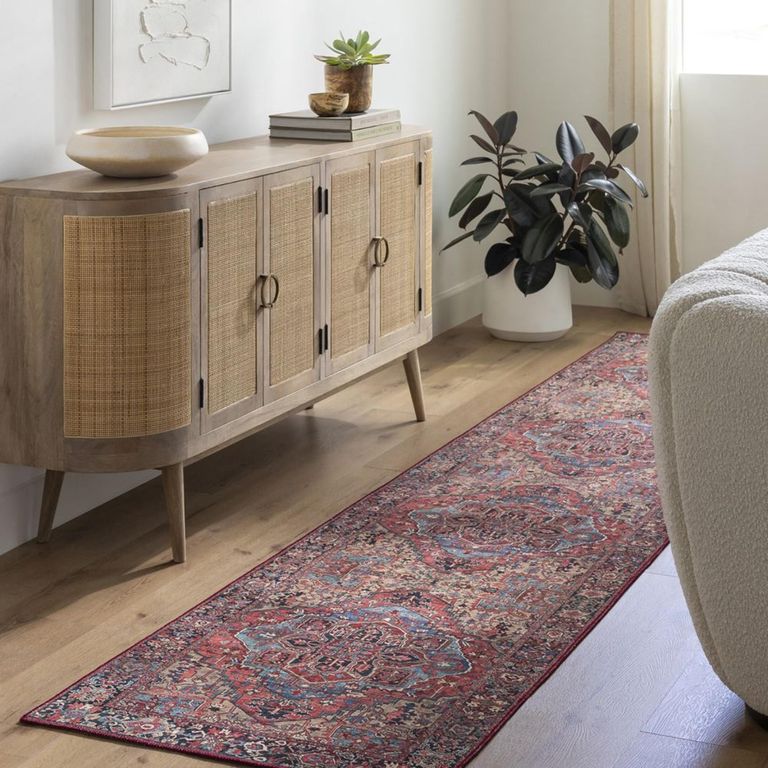 Iris Runner - Vintage Oriental Boho - IRS2310 - Bright Red - 80cm x 230cm