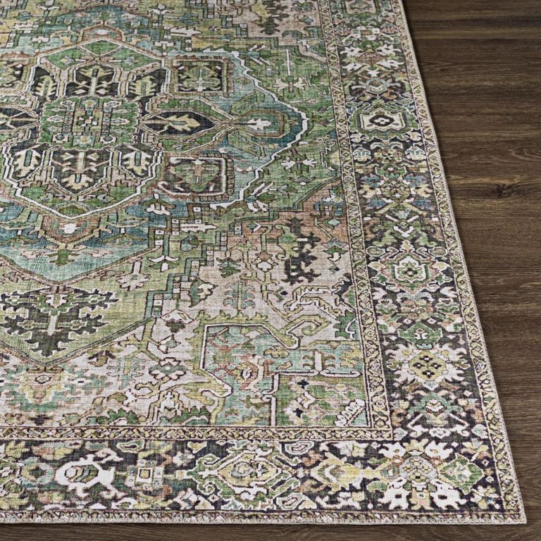 Iris Rug - Vintage Oriental Boho - IRS2361 - Green - Sizes Available