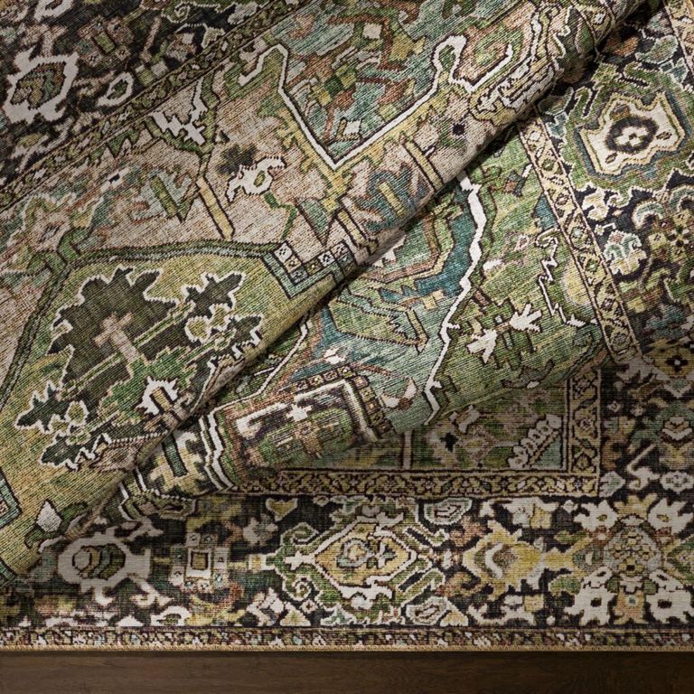 Iris Rug - Vintage Oriental Boho - IRS2361 - Green - Sizes Available