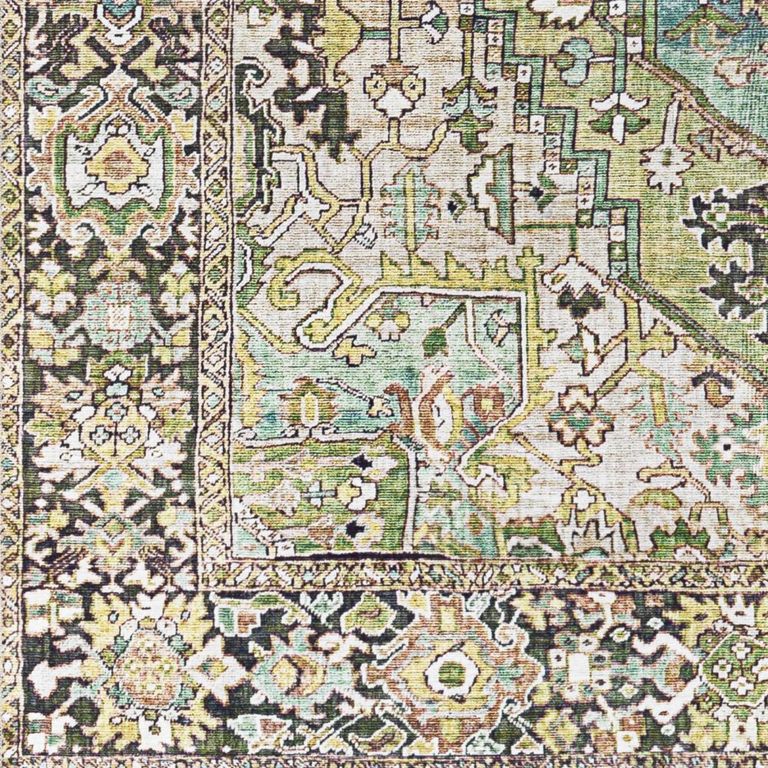 Iris Runner - Vintage Oriental Boho - IRS2361 - Green - 80cm x 230cm