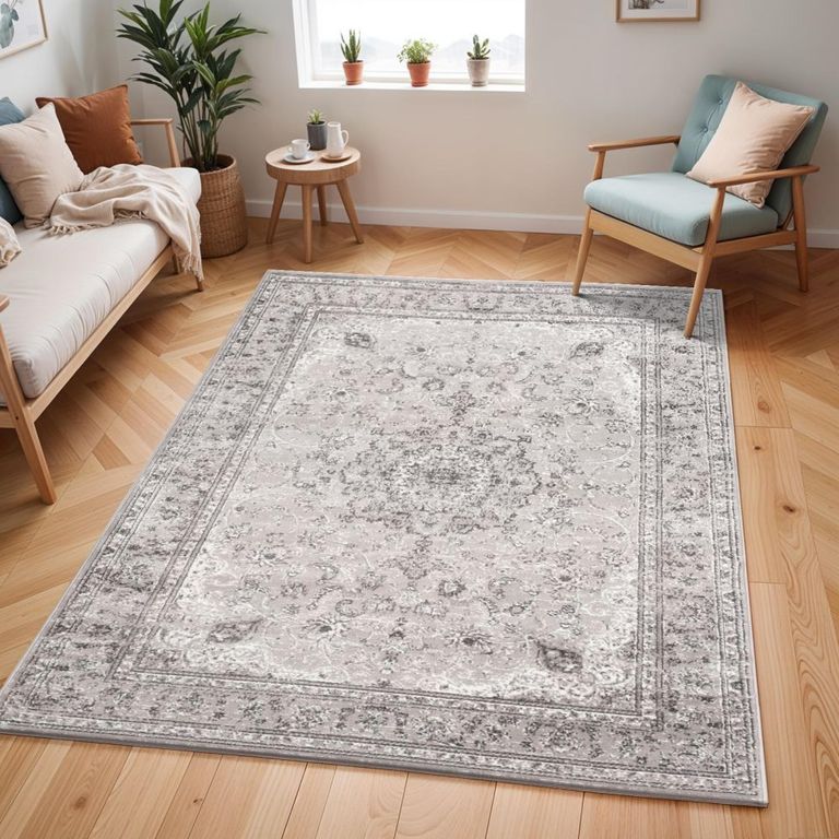 Monte Carlo Rug - Oriental Vintage - MNC2321 - Grey - 200cm x 275cm
