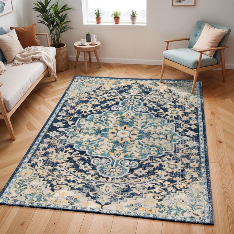 Murat Rug - Oriental Vintage - MUT2320 - Ink Blue - Sizes Available