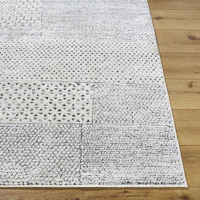 Architect Galey Alix Rug - Modern Scandi High Pile - GAAR2302 - Ivory & Black - Sizes Available