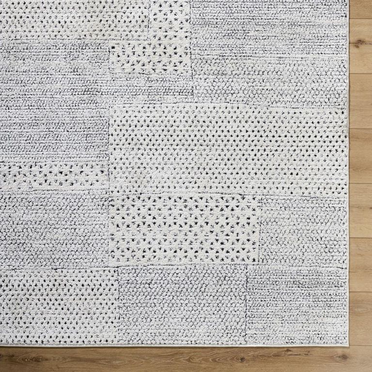 Architect Galey Alix Rug - Modern Scandi High Pile - GAAR2302 - Ivory & Black - Sizes Available