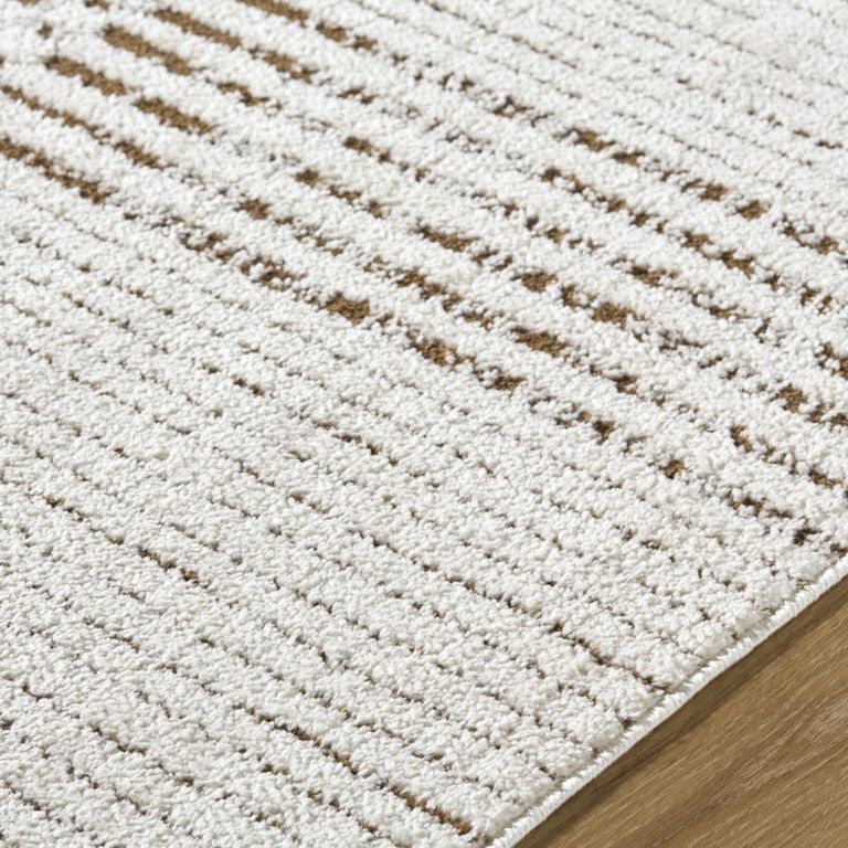Architect Galey Alix Rug - Modern Scandi High Pile - GAAR2303 - Ivory & Dark Brown - Sizes Available