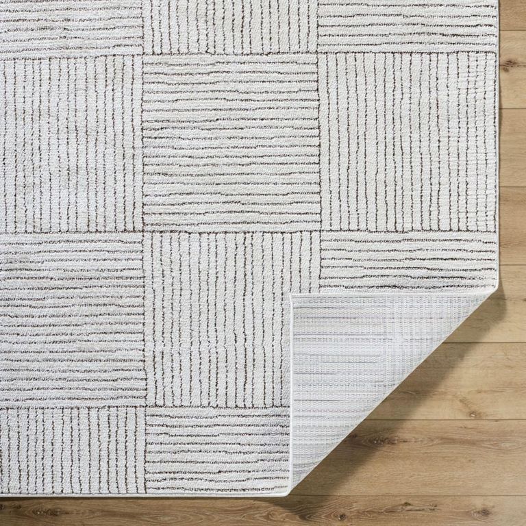 Architect Galey Alix Runner - Modern Scandi High Pile - GAAR2301 - Ivory & Dark Brown - 80cm x 220cm