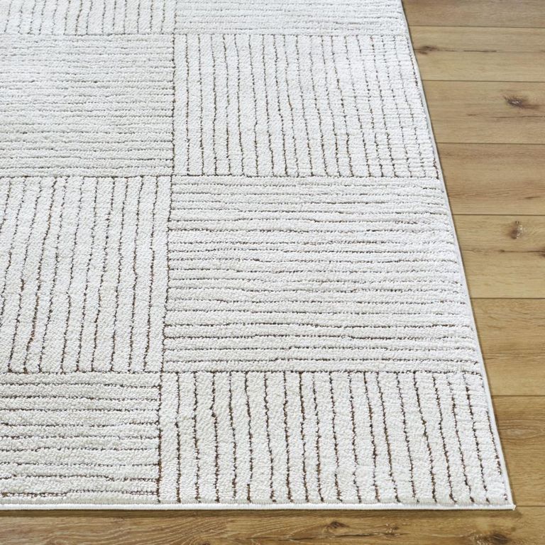 Architect Galey Alix Runner - Modern Scandi High Pile - GAAR2301 - Ivory & Dark Brown - 80cm x 220cm