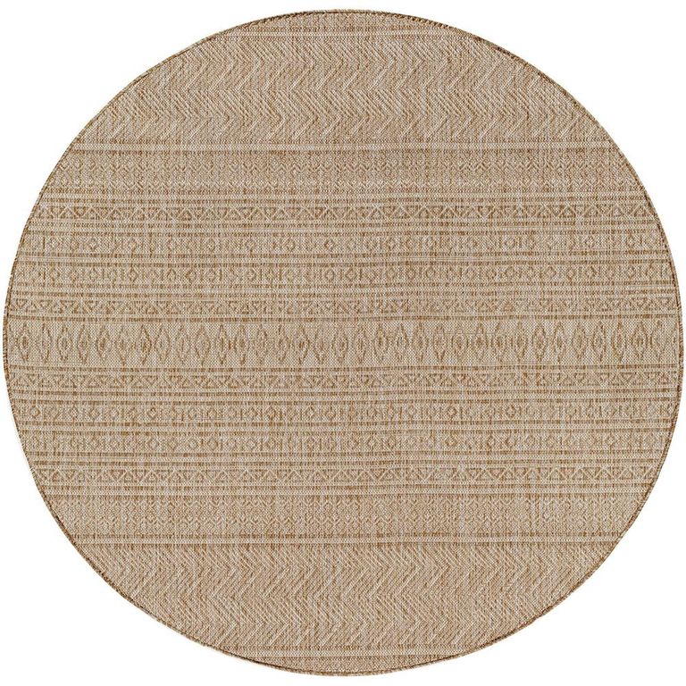 Eagean Round Rug - EAG2411 - Brown - 160cm x 160cm