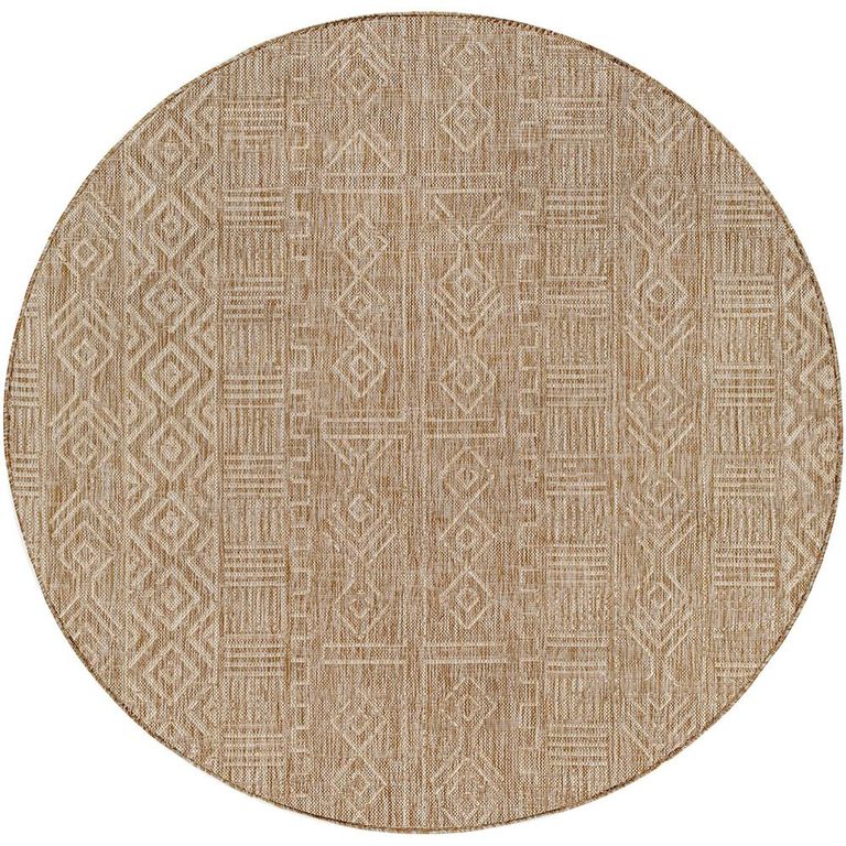 Eagean Round Rug - EAG2412 - Brown - 160cm x 160cm