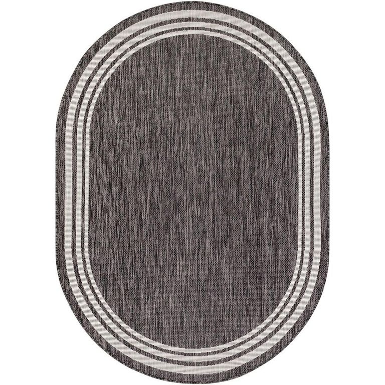 Eagean Oval Rug - EAG2365 - Charcoal - 160cm x 220cm