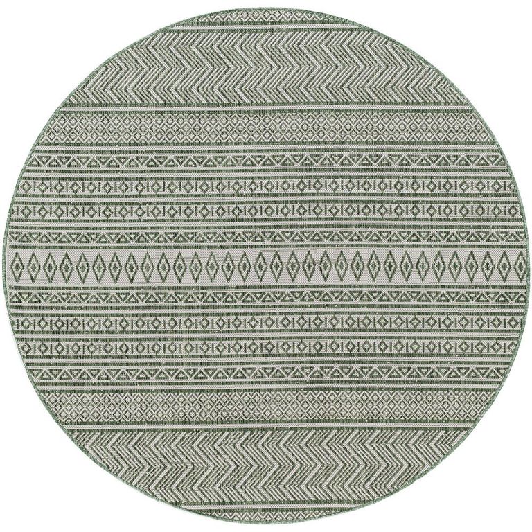 Eagean Round Rug - EAG2425 - Green - 160cm x 160cm