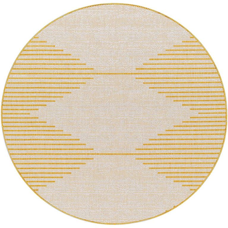 Eagean Round Rug - EAG2433 - Yellow - 160cm x 160cm