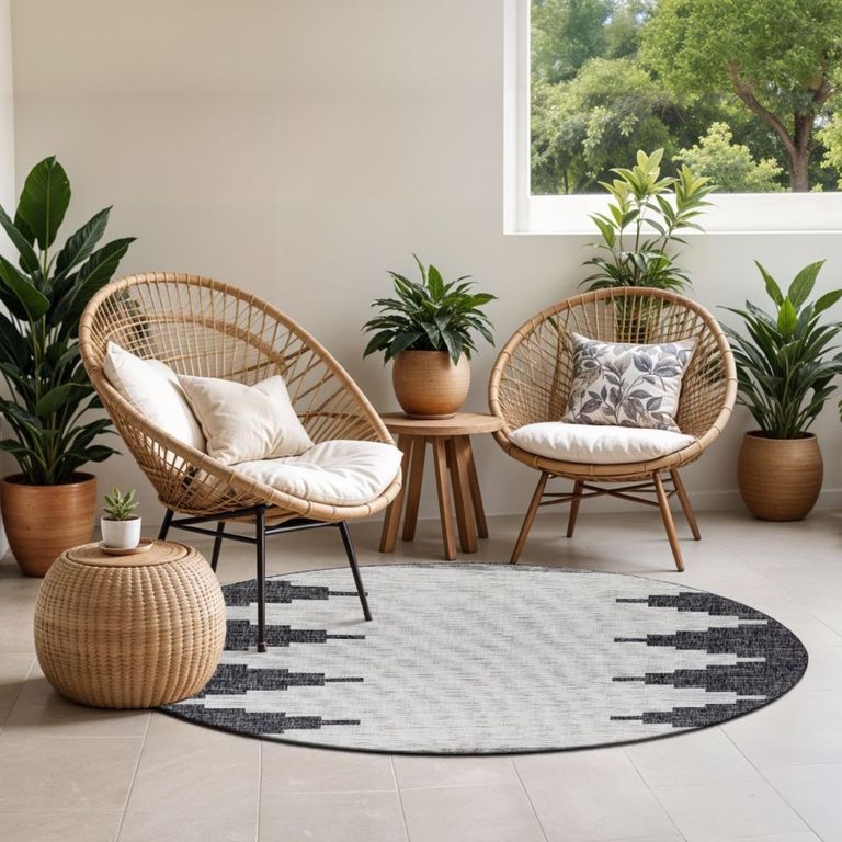 Eagean Round Rug - EAG2356 - Grey - 160cm x 160cm