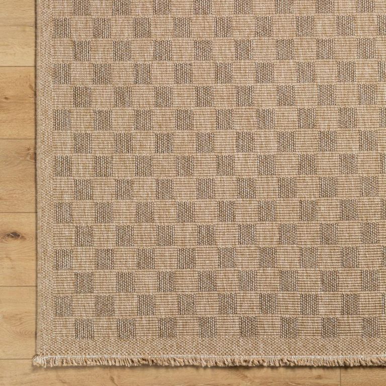 Mirage Rug - Jute Look Checkered - MGE2310 - Brown - Sizes Available