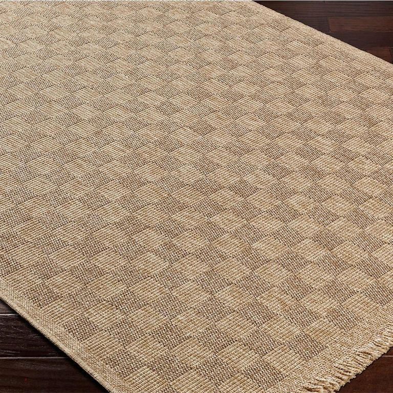 Mirage Rug - Jute Look Checkered - MGE2310 - Brown - Sizes Available