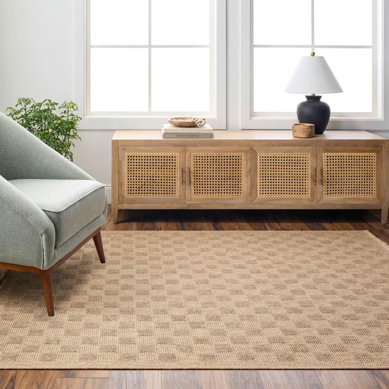 Mirage Rug - Jute Look Checkered - MGE2310 - Brown - Sizes Available