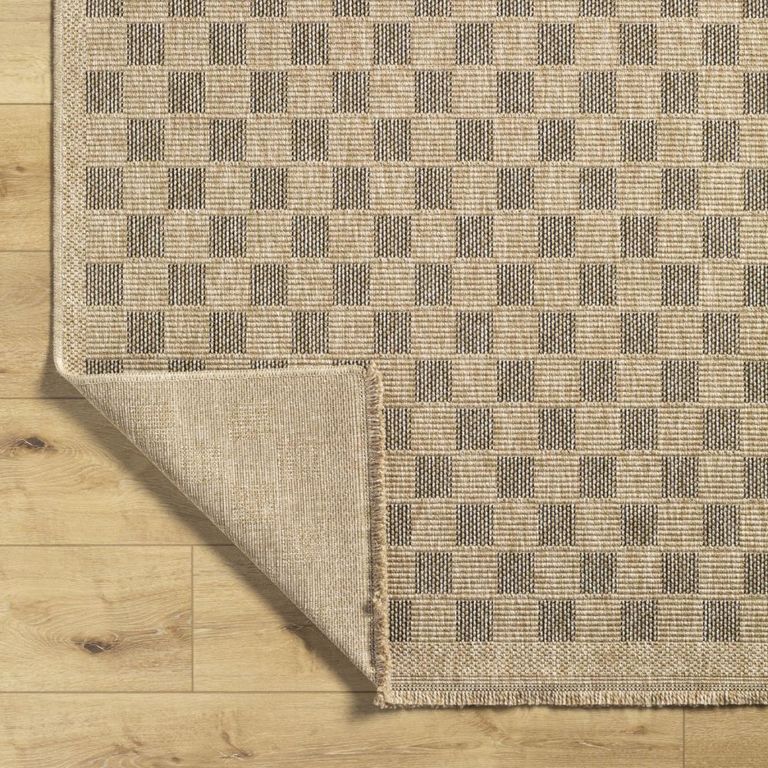 Mirage Rug - Jute Look Checkered - MGE2311 - Brown - Sizes Available