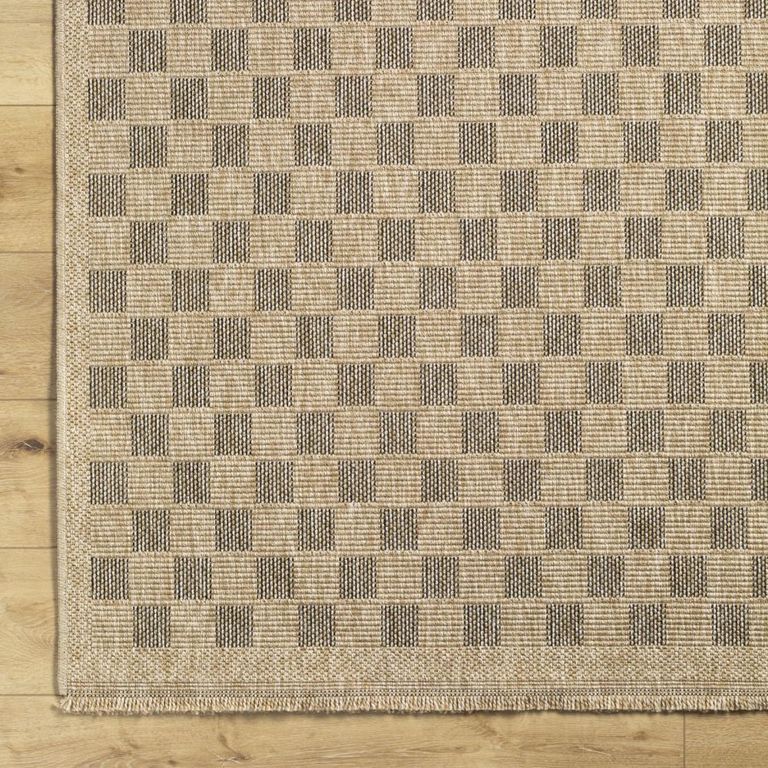 Mirage Rug - Jute Look Checkered - MGE2311 - Brown - Sizes Available